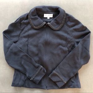 St. John Collection Zipper Black Cardigan- SZ 12